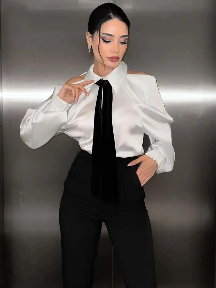 Off-Shoulder Casual Shirt