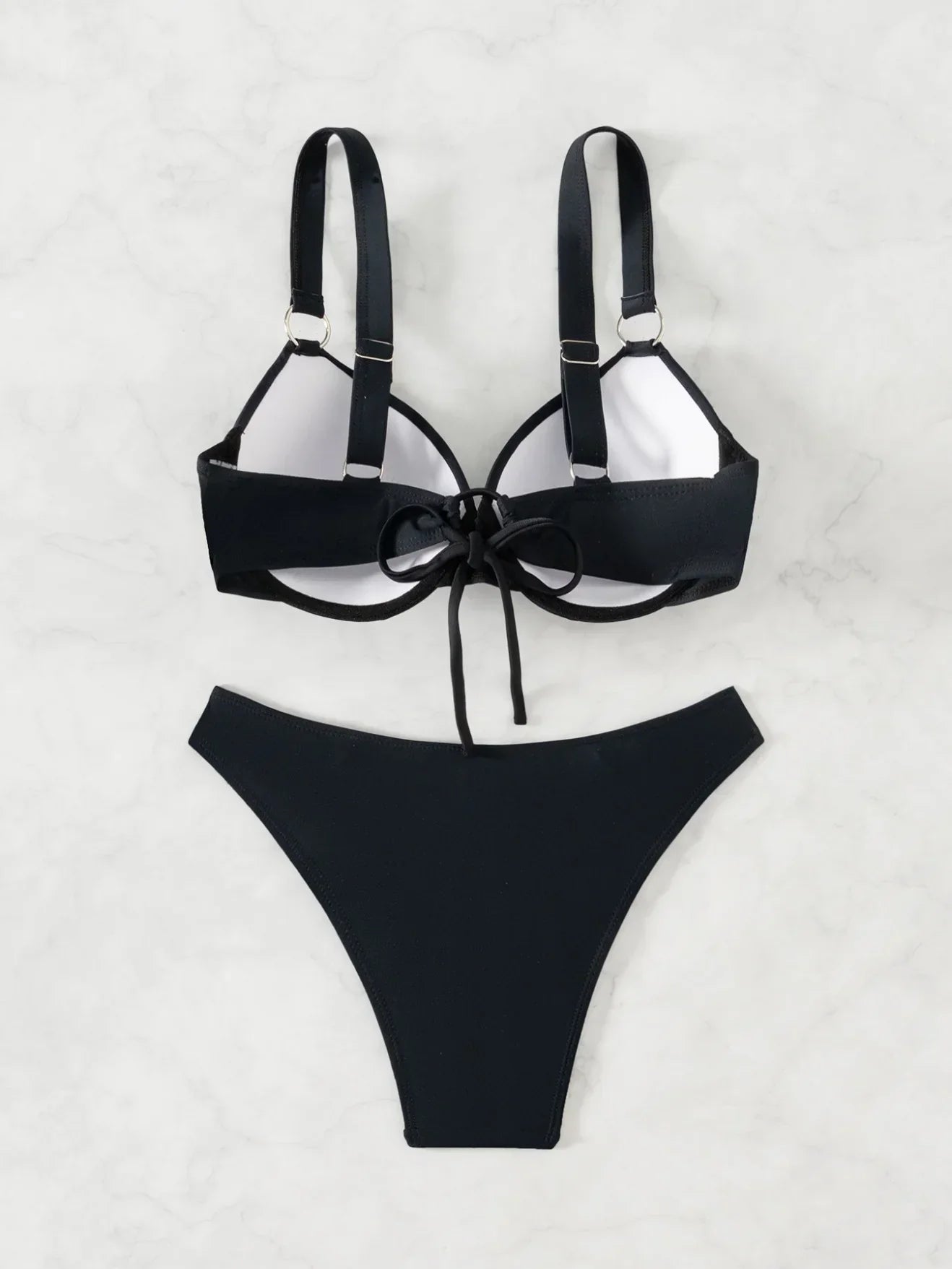 Black Metal Ring Classic Bikini