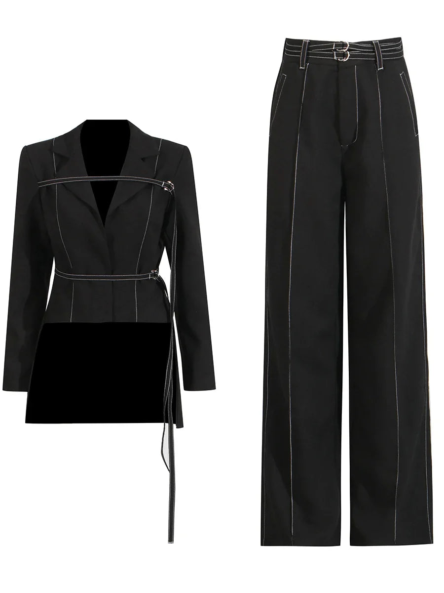 Sapphire Gleam Pants Set