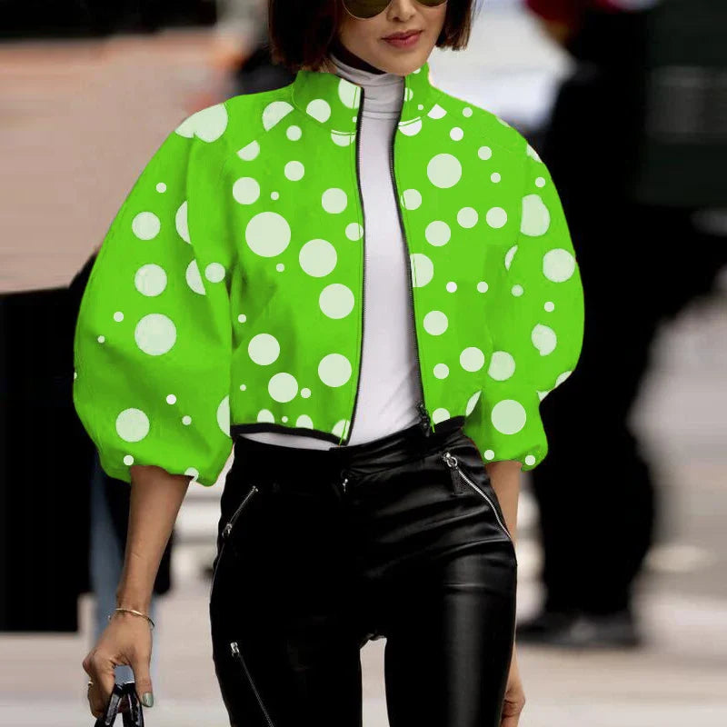 Modish Printed Zipper Jacket