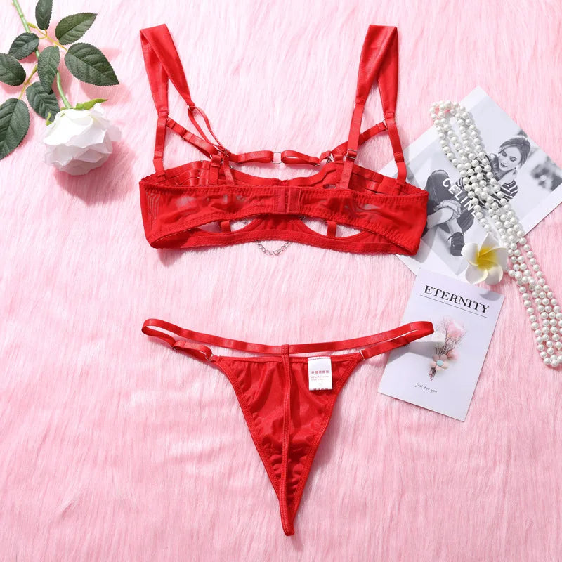 Hot Chain Hollow Bra Lingerie