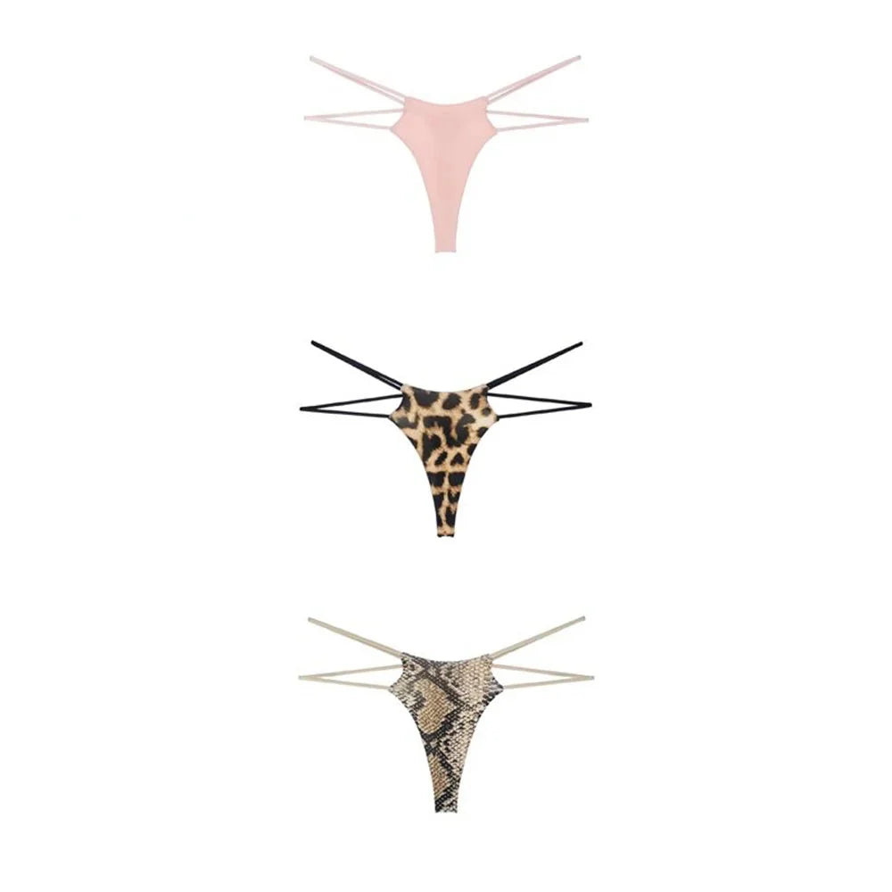 Sexy Double Straps 3Pcs Thongs