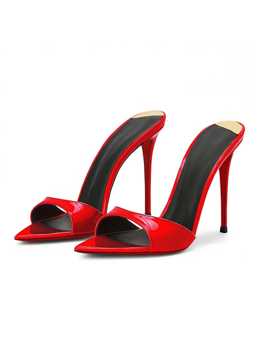 Crimson Vengeance Heeled Sandals