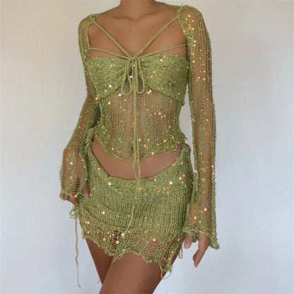 Rhythm And Beats Skirt Set