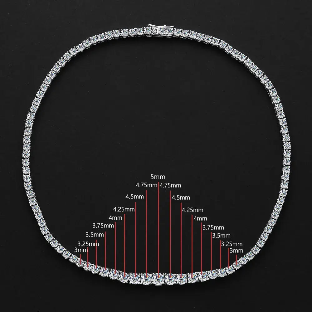 Kisses on Cheeks Tennis Necklace
