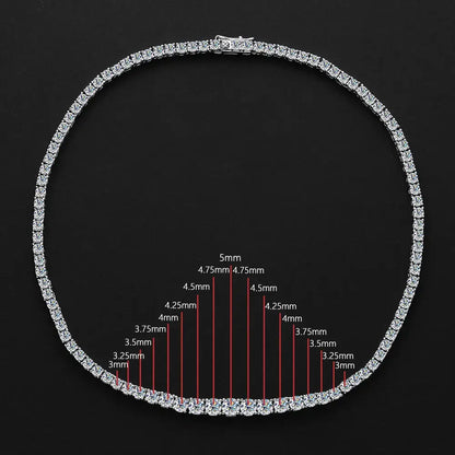 Kisses on Cheeks Tennis Necklace
