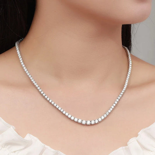 Kisses on Cheeks Tennis Necklace