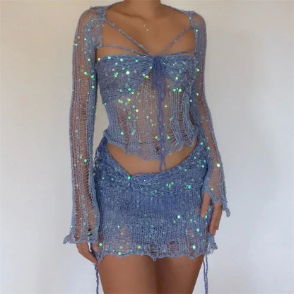 Rhythm And Beats Skirt Set
