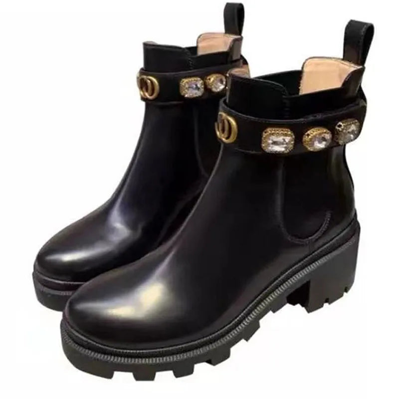 Neon Skyline Nights Ankle Boots