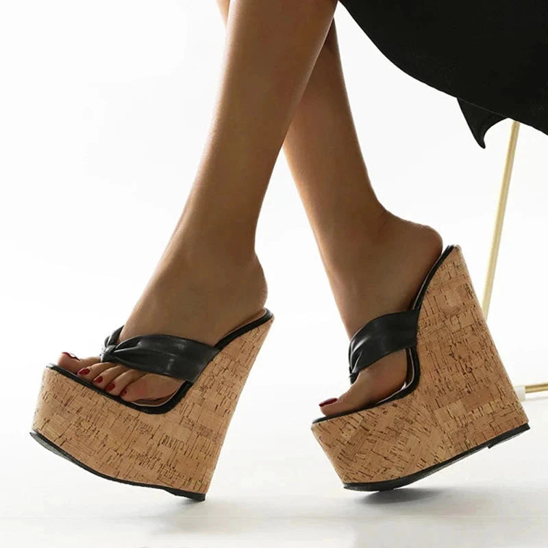 Minimalist Wedges Mules Sandals