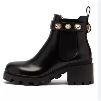 Neon Skyline Nights Ankle Boots