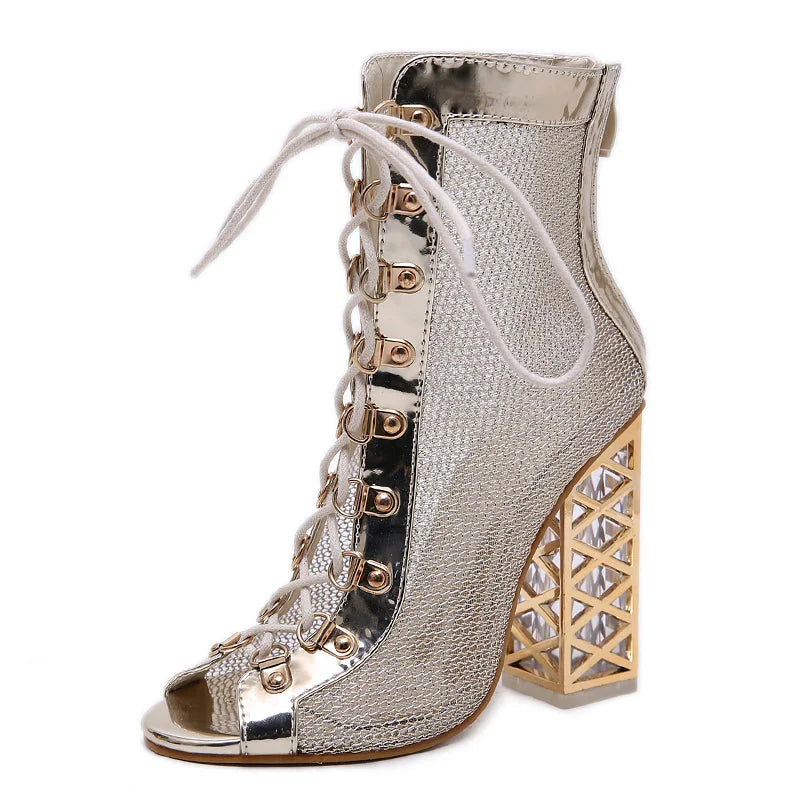 Shaking Hearts Ankle Boots