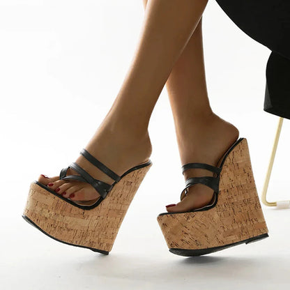 Casual Narrow Strap Platform Sandals