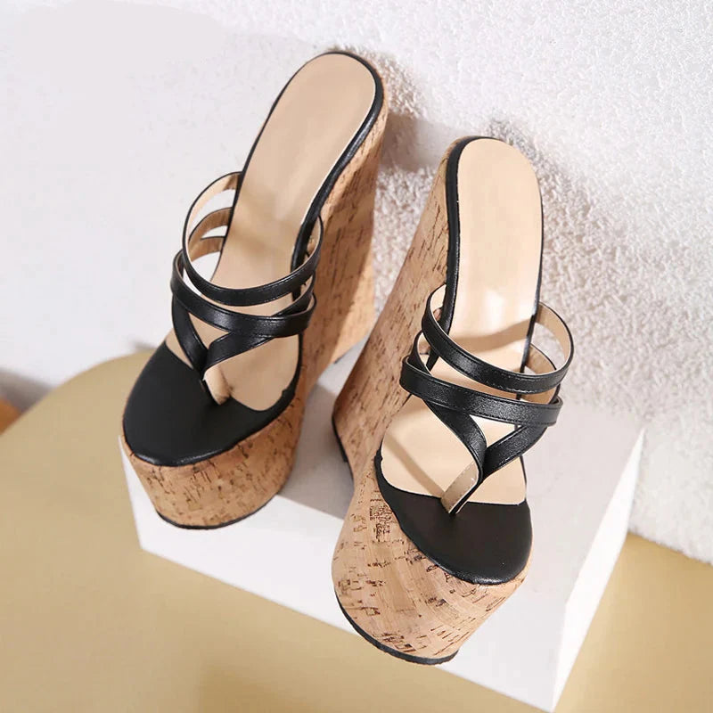 Casual Narrow Strap Platform Sandals