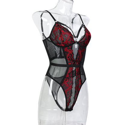 Sexy Lace Strappy Sheer Teddies