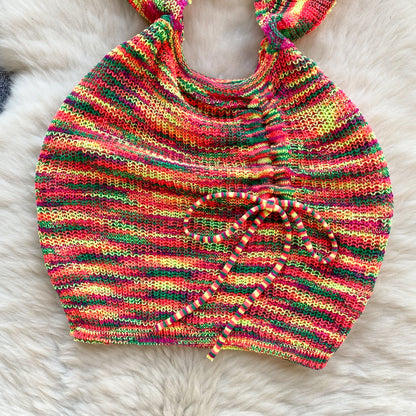 Paper Rainbow Cut Mini Dress