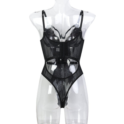 Sexy Lace Strappy Sheer Teddies