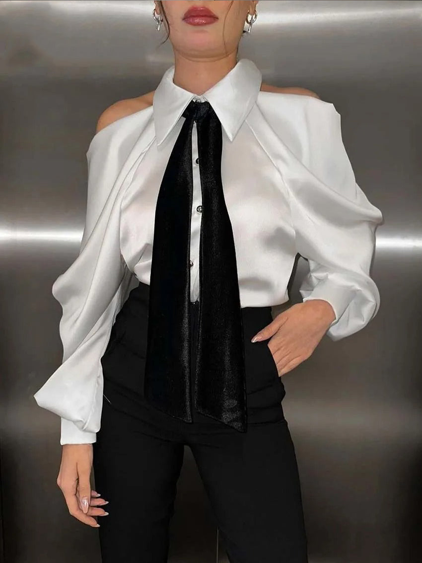 Off-Shoulder Casual Shirt