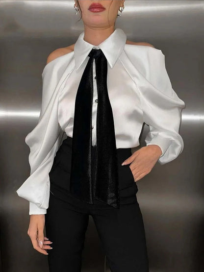 Off-Shoulder Casual Shirt