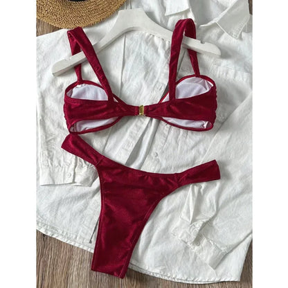 Classic Gold Shell Accent Bikini