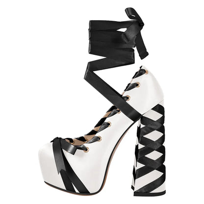 My Last Confession Chunky Heel Shoes