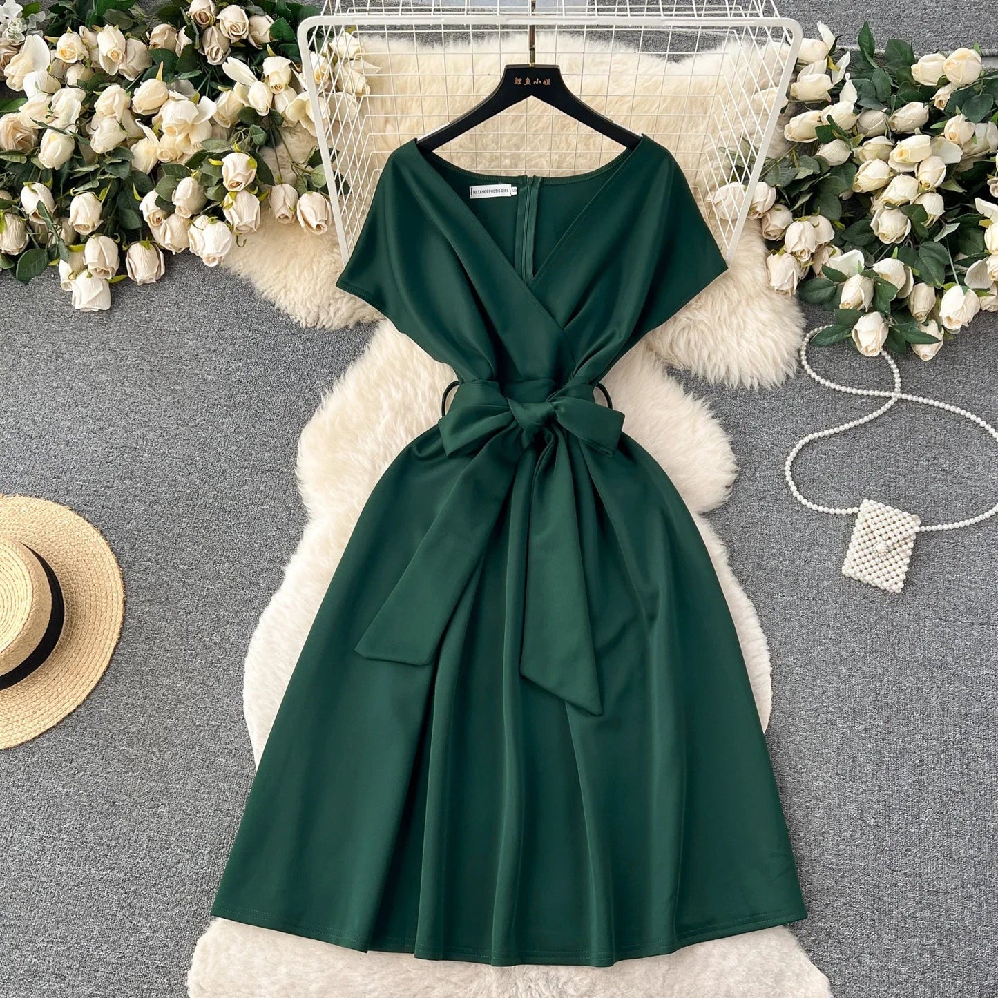Velvet Moon Glow Midi Dress