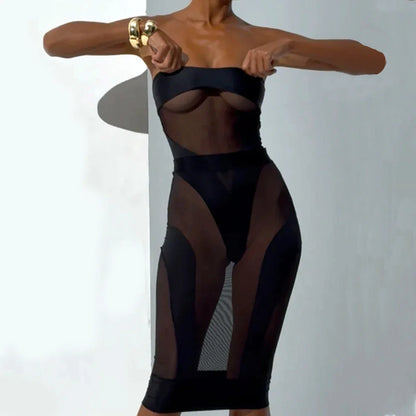 See Through Strapless Half Dress Lingerie