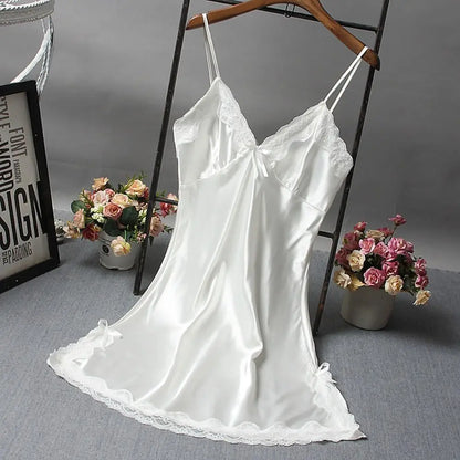 Romantic Lace Patchwork Slip Nightdress