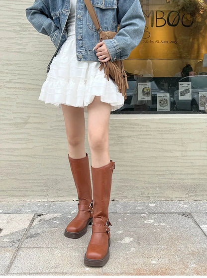 Made The Conversation Knee-Hgih Boots