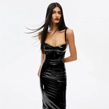 Rollin' On Our Bed Leather Dress