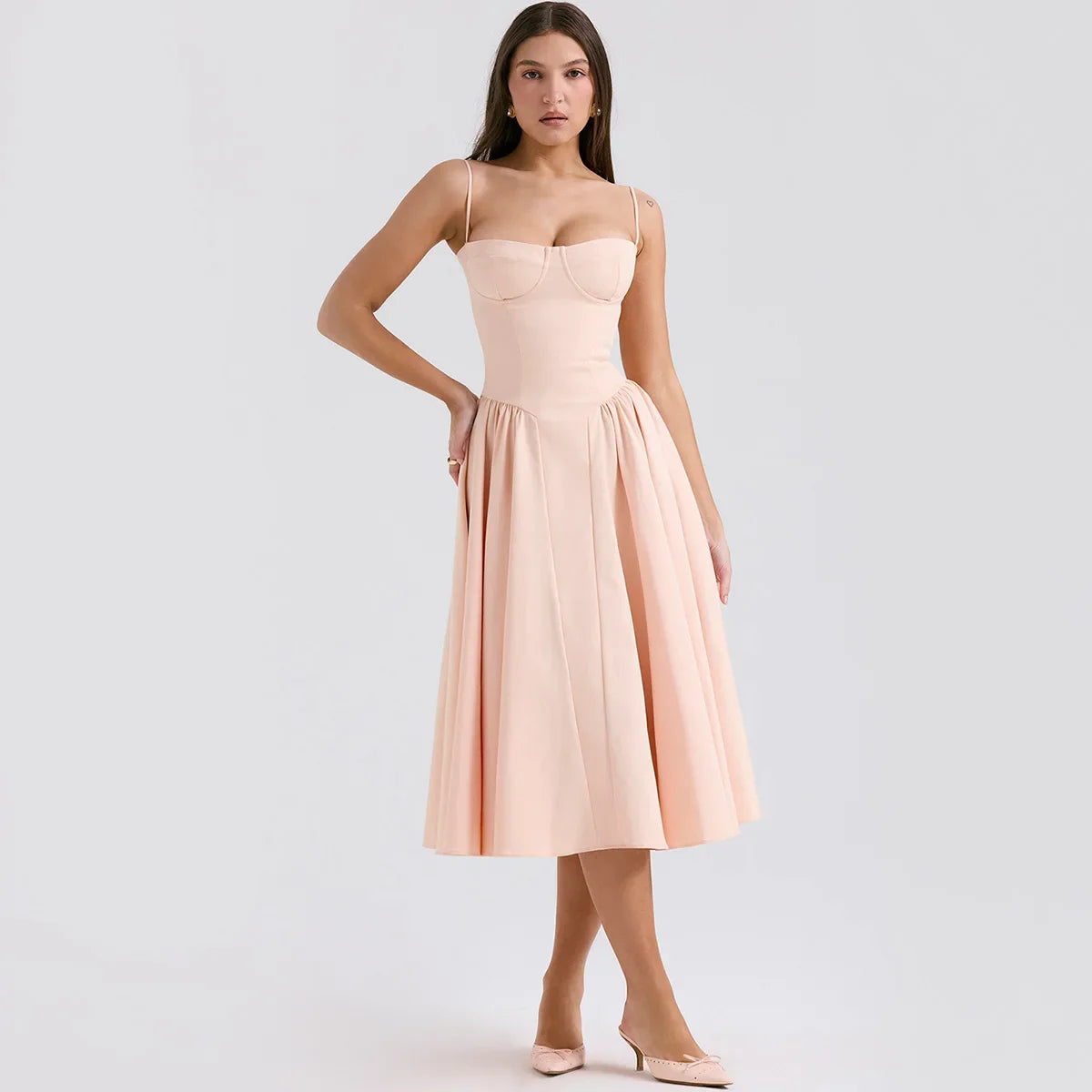Featherlight Steps Midi Dress