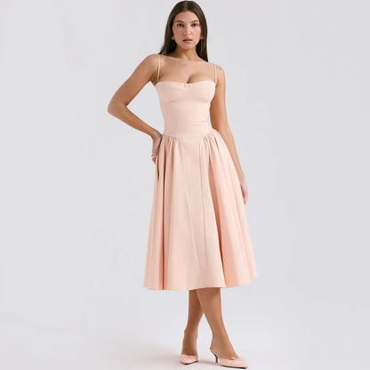 Featherlight Steps Midi Dress