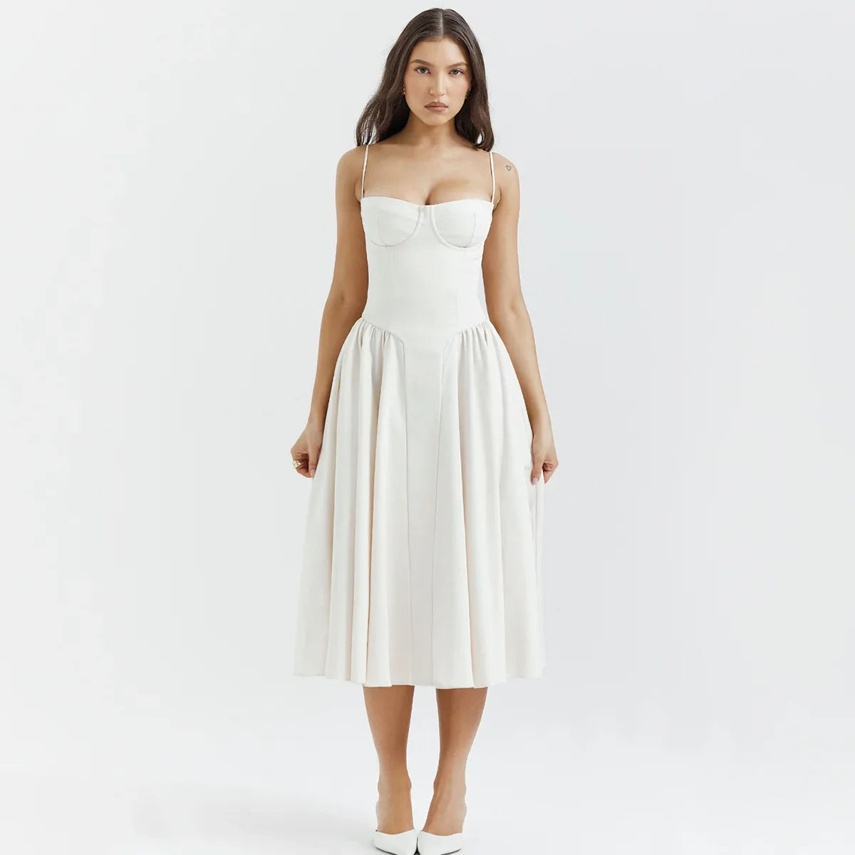 Featherlight Steps Midi Dress