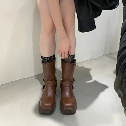 Ain't One-Sided Mid-Calf Boots