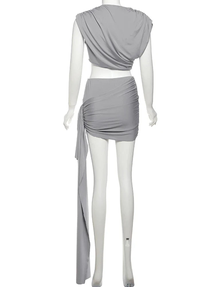 Fallen Like A Stone Skirt Set