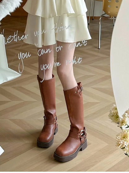 Made The Conversation Knee-Hgih Boots