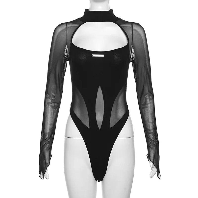 Offbeat Charm Sheer Bodysuit