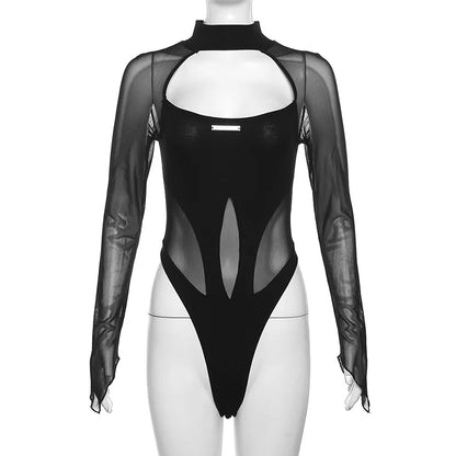 Offbeat Charm Sheer Bodysuit