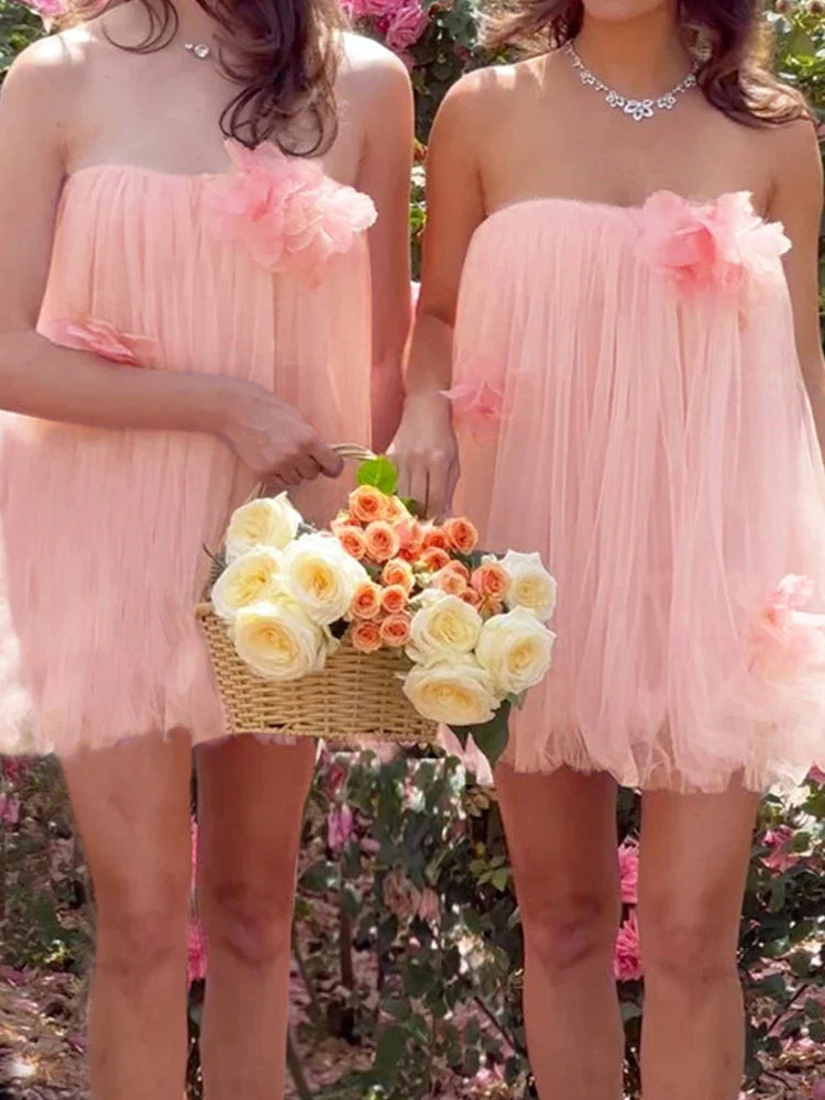 Blushing Petal Mini Dress