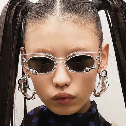 Eclipsed Elegance Oval Sunglasses