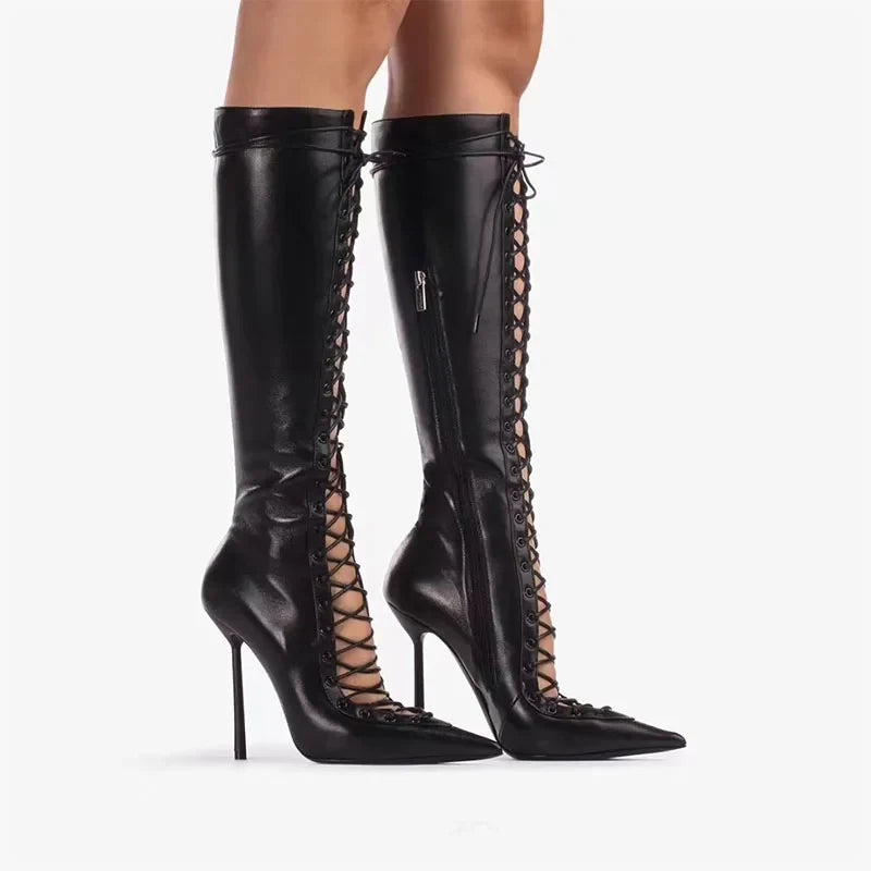 Whiskey And Ribbons Knee High Boots