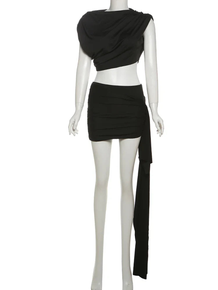 Fallen Like A Stone Skirt Set