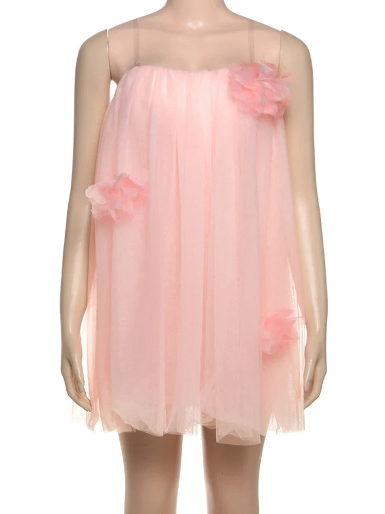 Blushing Petal Mini Dress