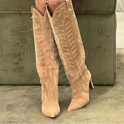 Country Flame Knee-High Boots