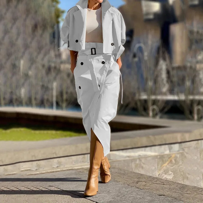 Echoed Sky Skirt Set