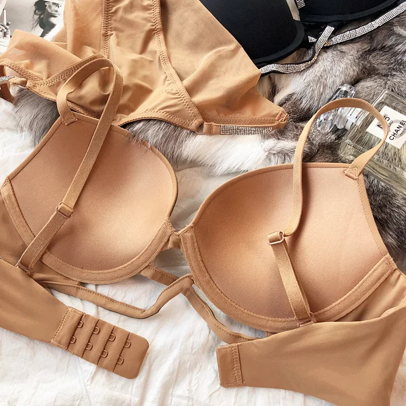 Alluring Classic Rhinestone Bra Set