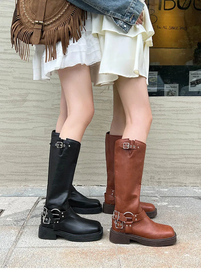 Made The Conversation Knee-Hgih Boots