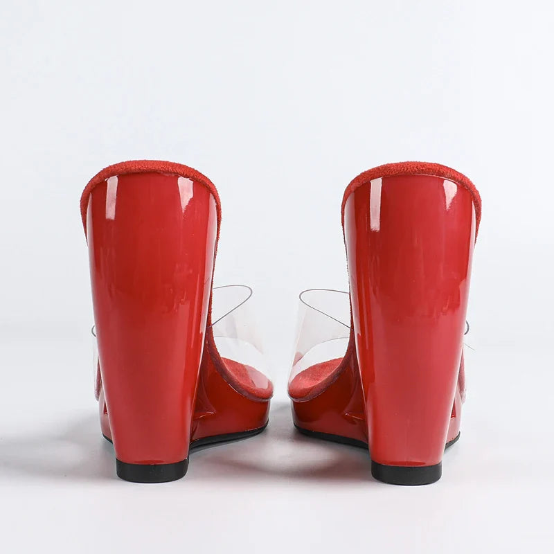 Transparent Open Toe Hollow Heels Sandals