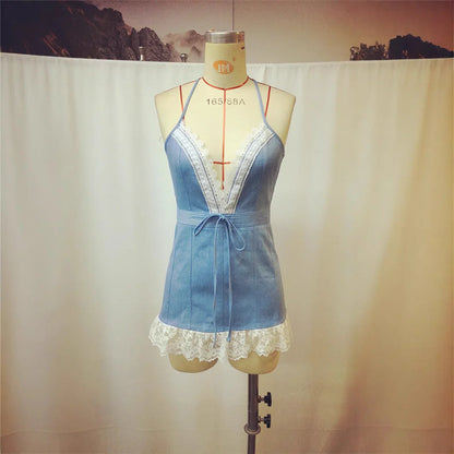 Earthsong Lace Mini Dress