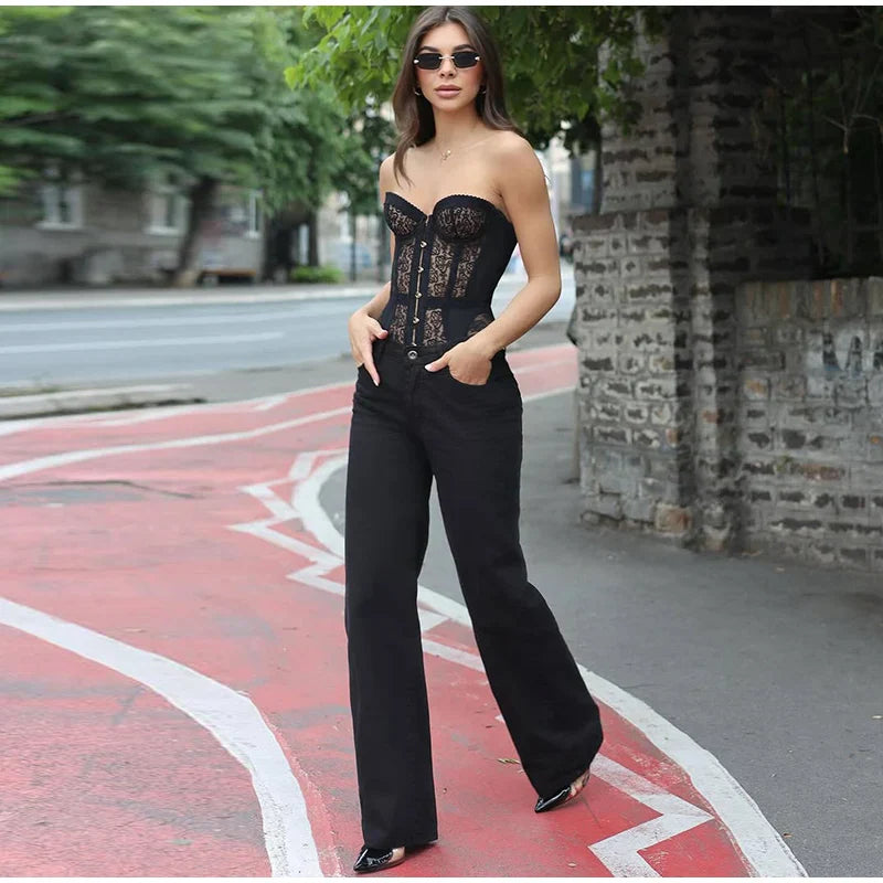 Shadows Wear Lace Bustier